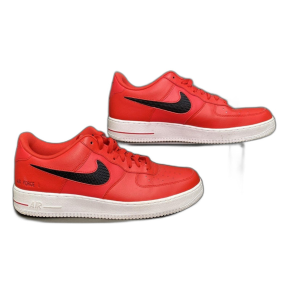 Nike Red Air Force 1 \'07 LV8 Cut Out Swoosh University Red Men\'s Sneakers 13 main image 10